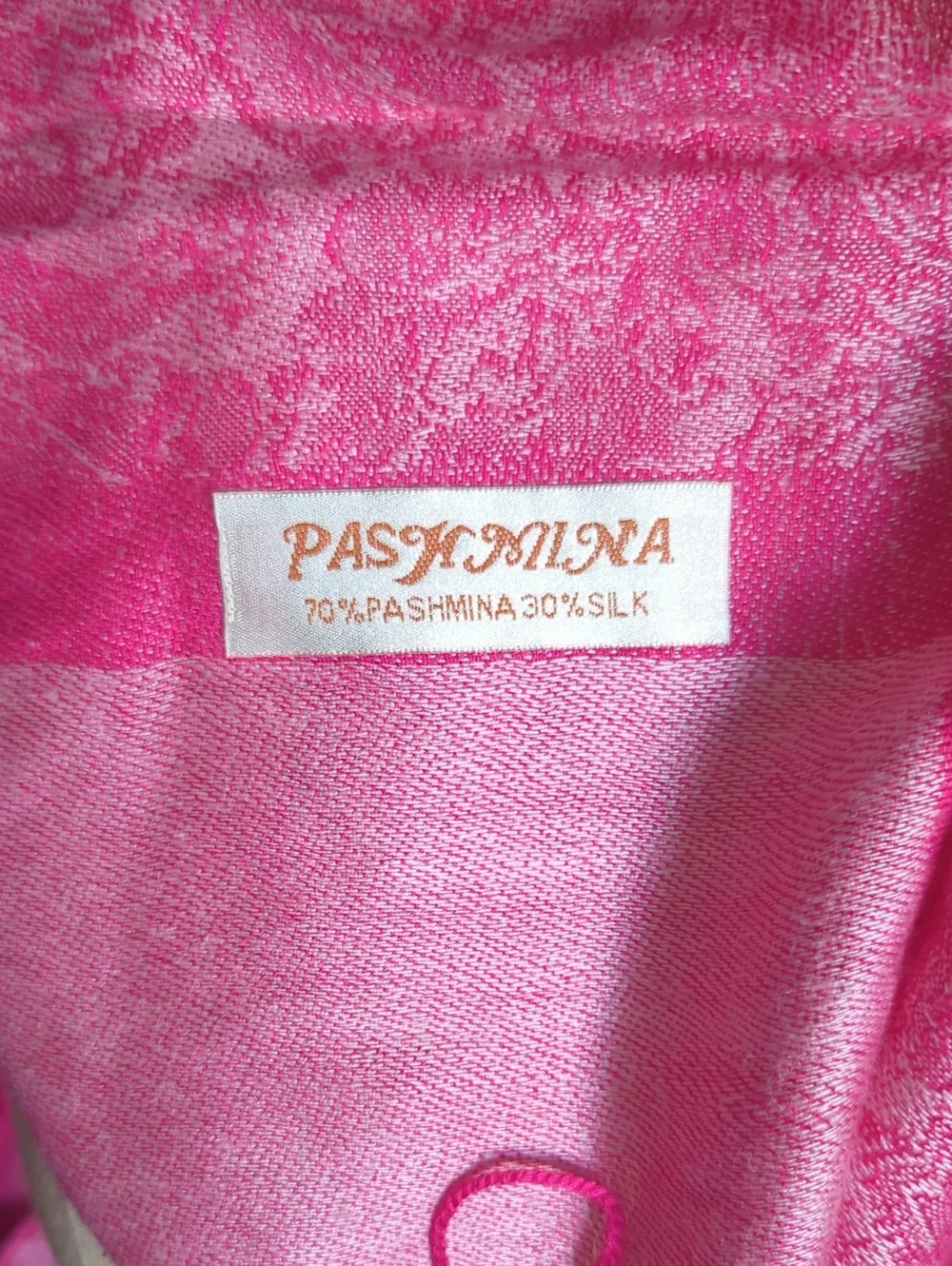 Pink Paisley Pashmina Scarf